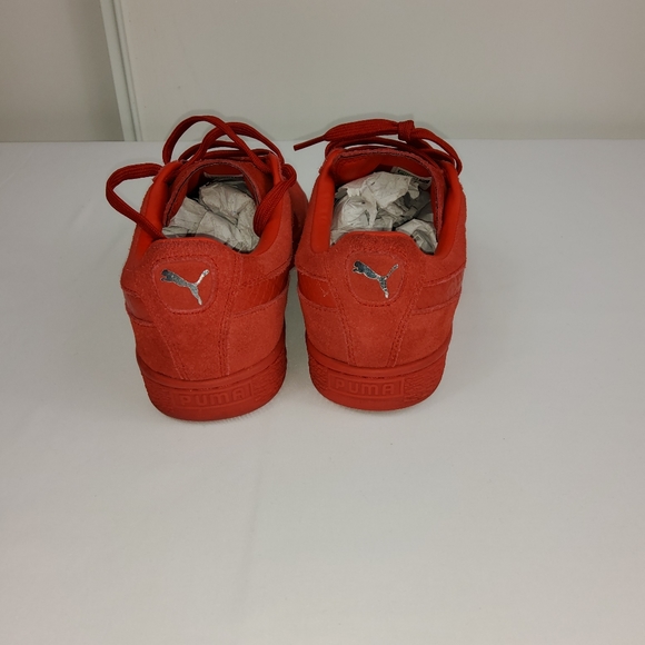 PUMA Suede Mens classic Mono Reptile High-Risk Red-Puma Sliver (8.5)  LowTop EUC - Picture 3 of 10